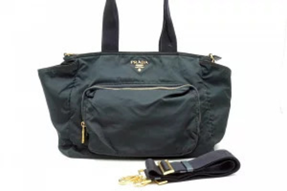 Prada Tote Mothers Tessuto Crossbody Bag Navy Blue